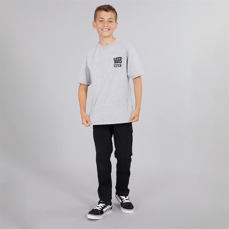 Vans Junior Boys MTE Saberskull Graphic Back T-Shirt Athletic Heather