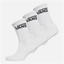 Vans Womens Classic Three Pack Crew Socks White