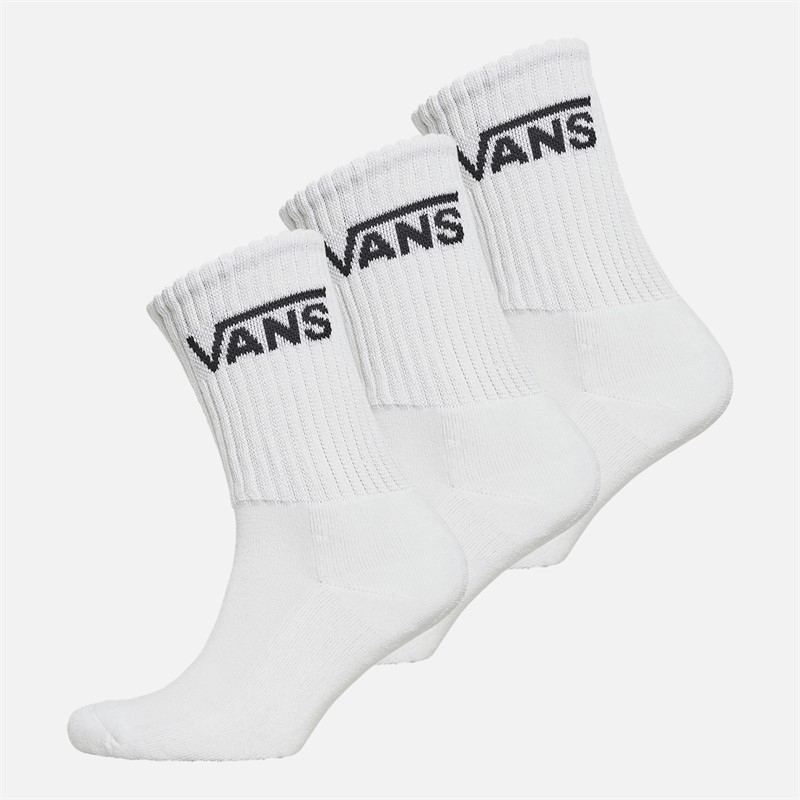 Vans Womens Classic Three Pack Crew Socks White