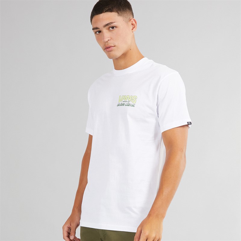 Vans Mens Shop Front Graphic Back T-Shirt White
