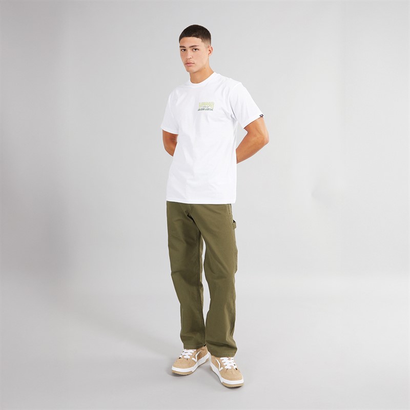 Vans Mens Shop Front Graphic Back T-Shirt White