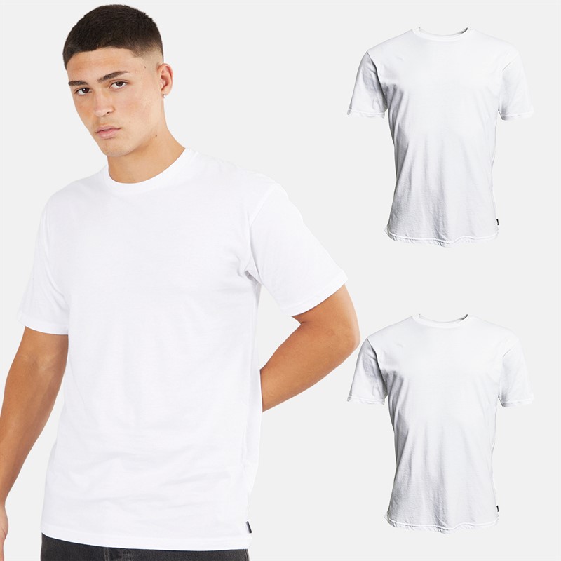 Vans lot de Trois T-Shirts Basiques Blancs Homme