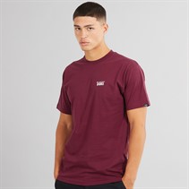 Vans Heren Mini Script T-Shirt Bordeau