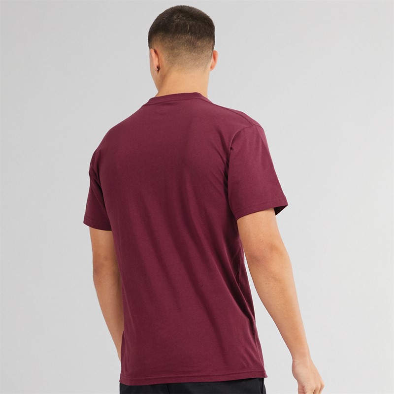 Vans T-shirt Homme Mini Script Bourgogne