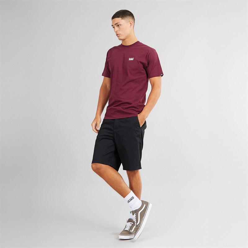 Vans T-shirt Homme Mini Script Bourgogne