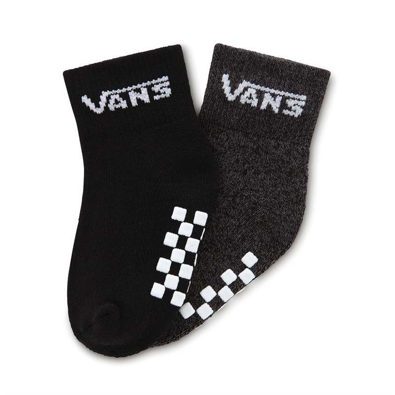 Vans Boys Classic Drop V Two Pack Crew Socks Black - Size OS