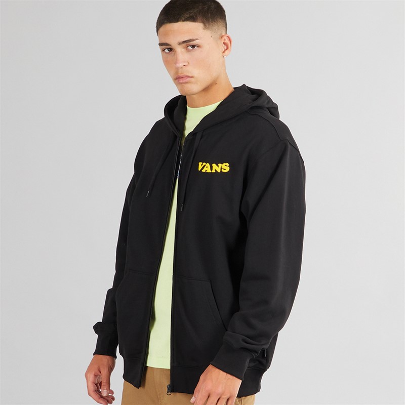 Vans Mens Skull La Shaka Loose Fit Full Zip Hoodie Black
