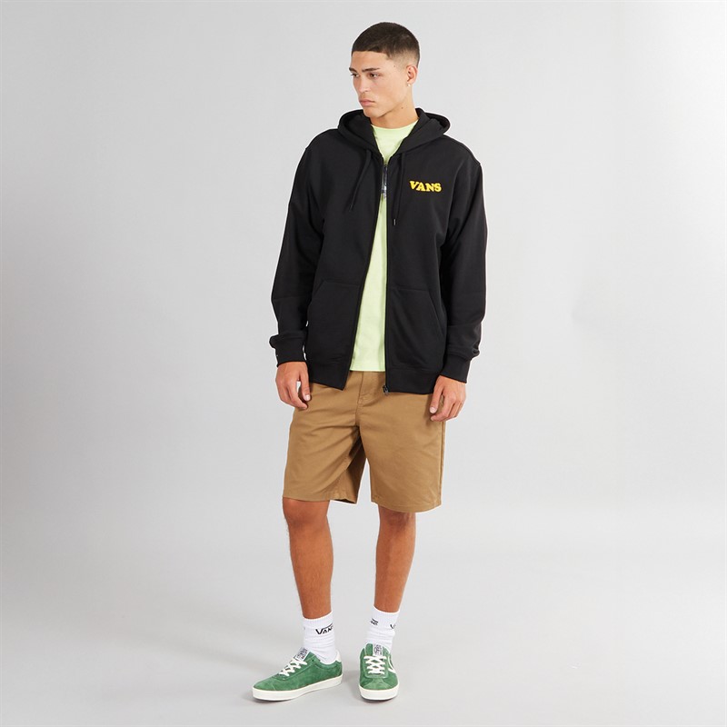 Vans Mens Skull La Shaka Loose Fit Full Zip Hoodie Black