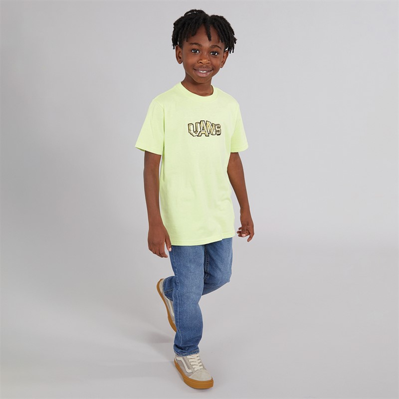Vans Boys Stacked T-Shirt Shadow Lime