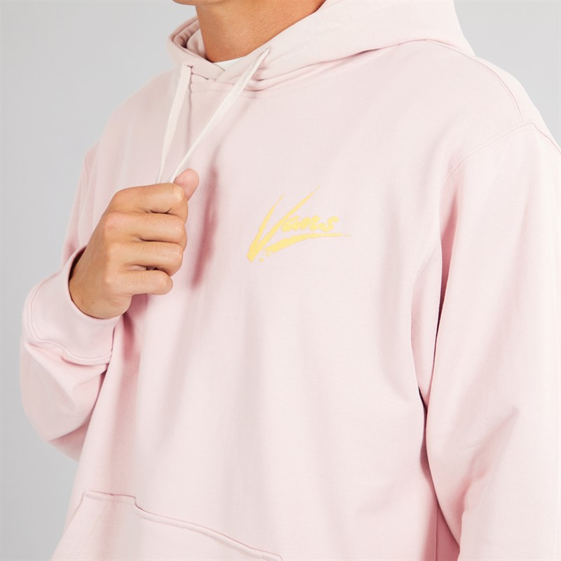 Vans Mens Brush Script II Loose Fit Hoodie Sepia Rose