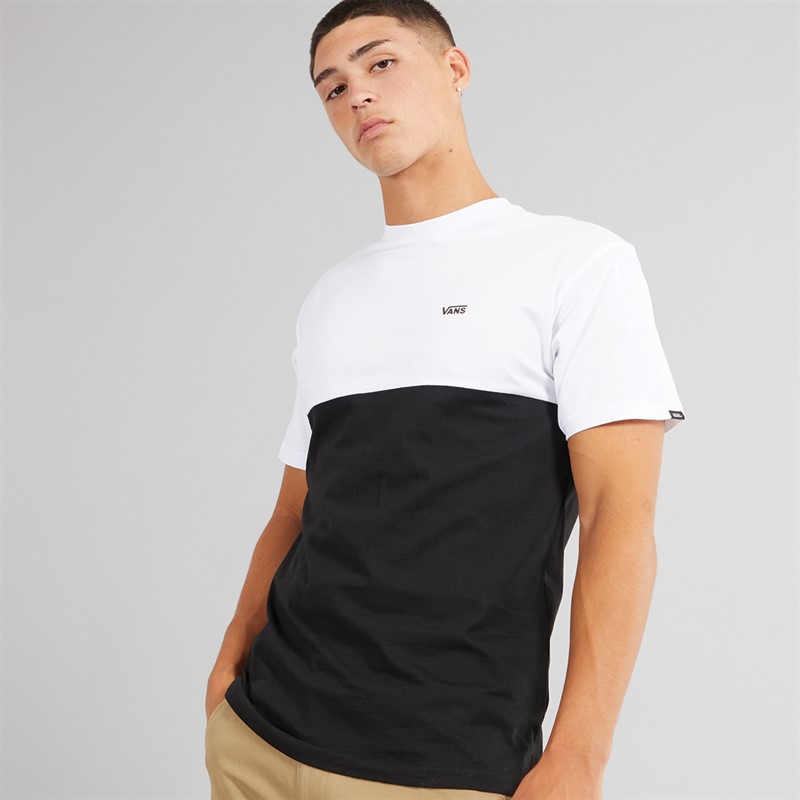 Vans Mens Colorblock T-Shirt Black/White - Size XS