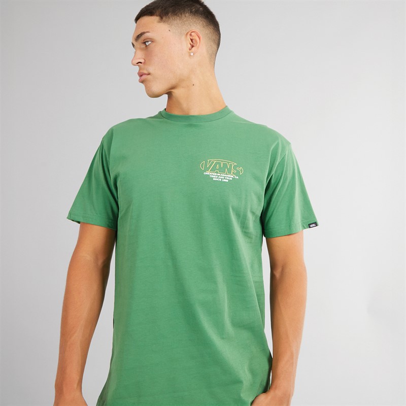 Vans Mens Major Type Graphic Back T-Shirt Fairway