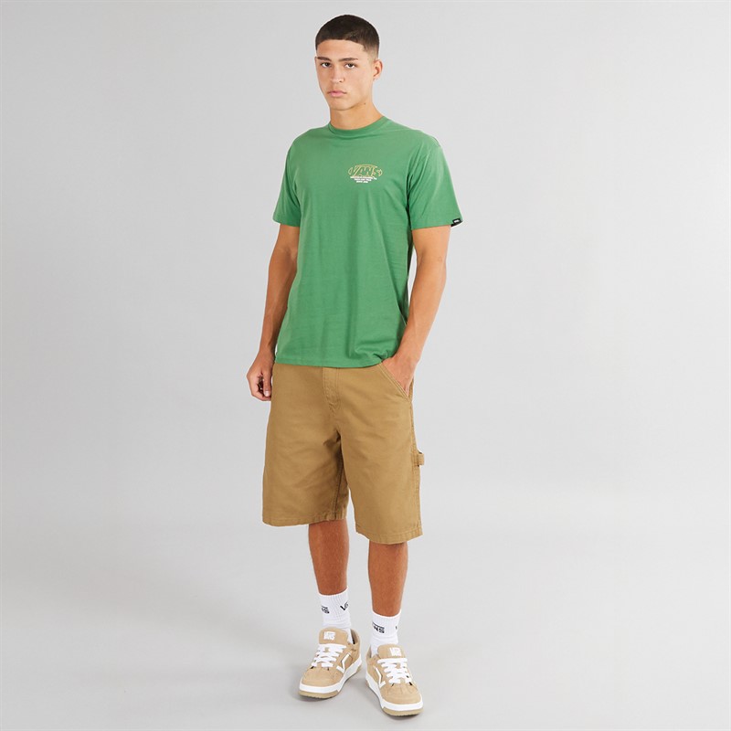 Vans Mens Major Type Graphic Back T-Shirt Fairway