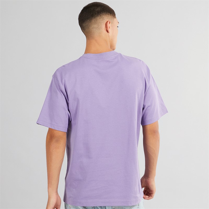 Vans Mens Left Chest Logo Loose Fit T-Shirt Purple Haze