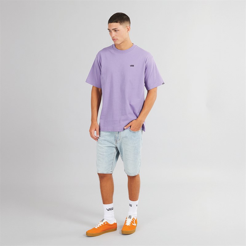 Vans Mens Left Chest Logo Loose Fit T-Shirt Purple Haze