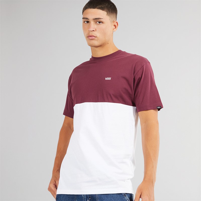 Vans Mens Colorblock T-Shirt White/Port Royale