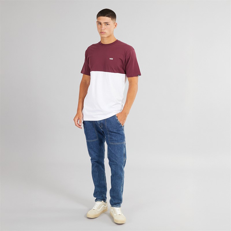 Vans Mens Colorblock T-Shirt White/Port Royale