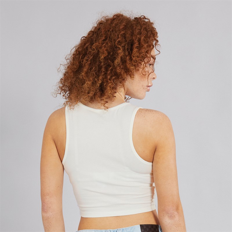 Vans Womens Blur Fitted Cropped Tank Marshmallow