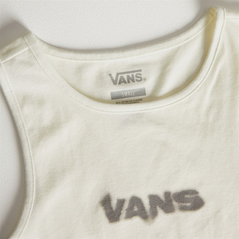 Vans Womens Blur Fitted Cropped Tank Marshmallow