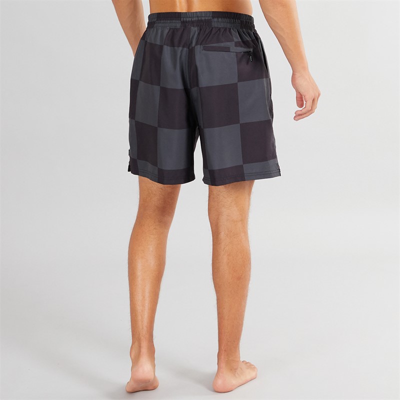 Vans Mens Primary Checkerboard Elastic Boardshorts Black/Asphalt