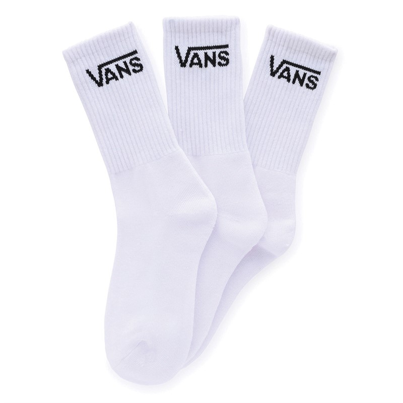 Vans Kids Classic Three Pack Crew Socks White 2