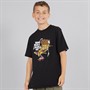 Vans Junior Boys Pizza Me Graphic T-Shirt Black