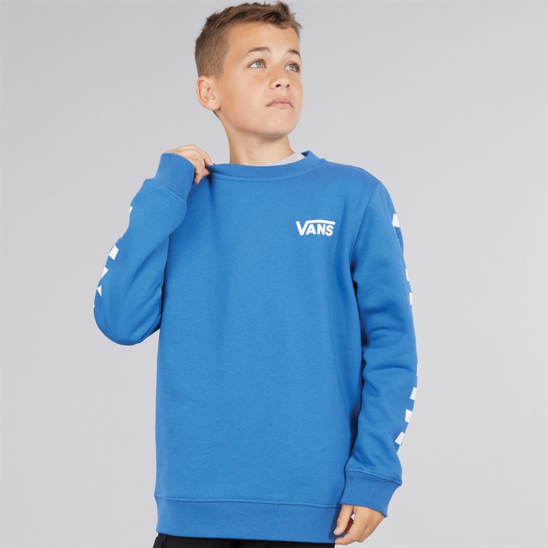 Vans Junior Boys Exposition Check II Sweatshirt True Blue