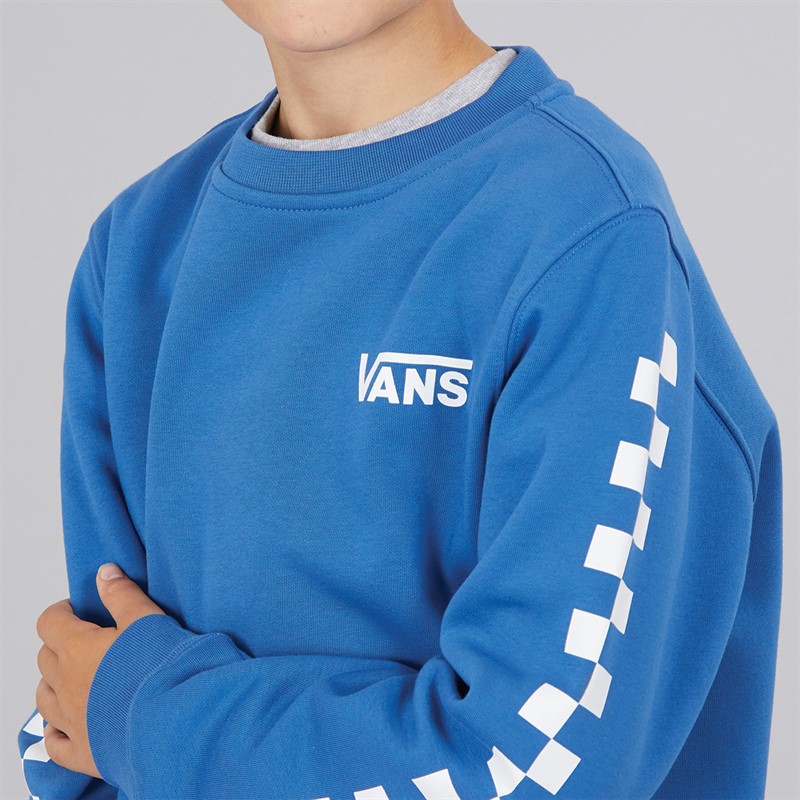 Vans Junior Boys Exposition Check II Sweatshirt True Blue