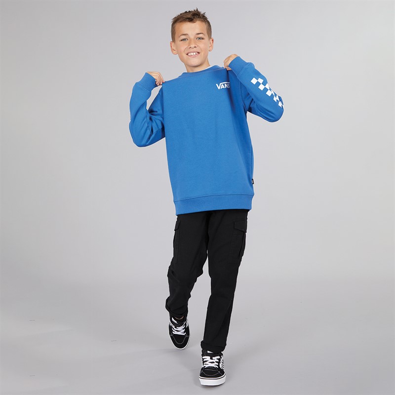 Vans Junior Boys Exposition Check II Sweatshirt True Blue
