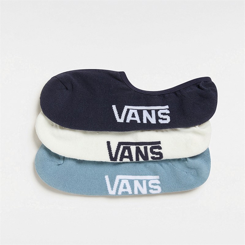 Vans Mens Classic Three Pack Super No Show Socks Parisian Night - Size 8.5