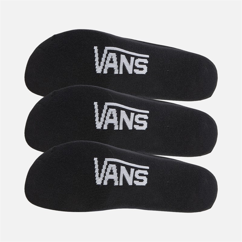 Vans Dame Klassisk Tre Pak Super Usynlige Sokker Sort / Hvid