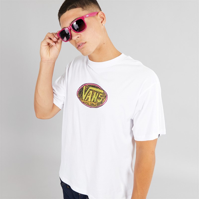Vans Mens Scribblex Graphic T-Shirt White - Size XL