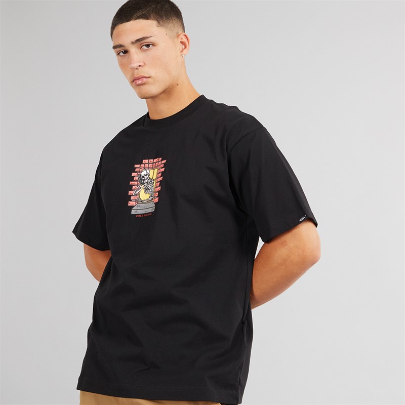 Vans Mens Skull Window Graphic T-Shirt Black