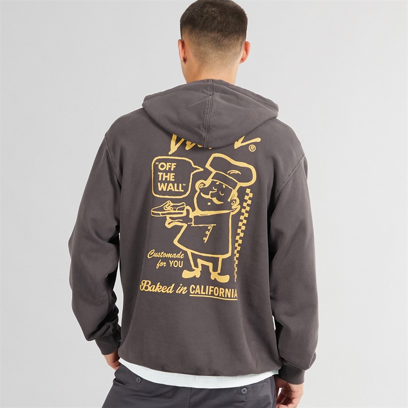 Vans Mens 66 Baked In Loose Fit Hoodie Black