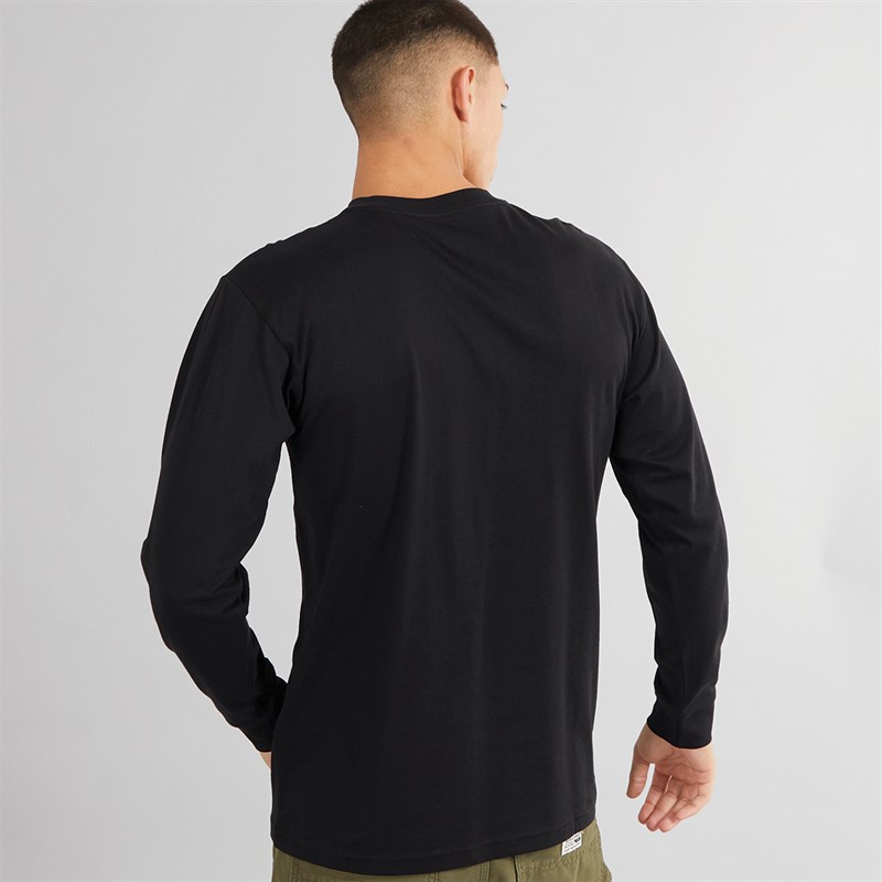 Vans Mens Classic Logo Long Sleeve Top Black/White