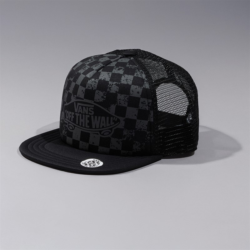 Vans Junior Truly Truckt Trucker Cap Black Checker