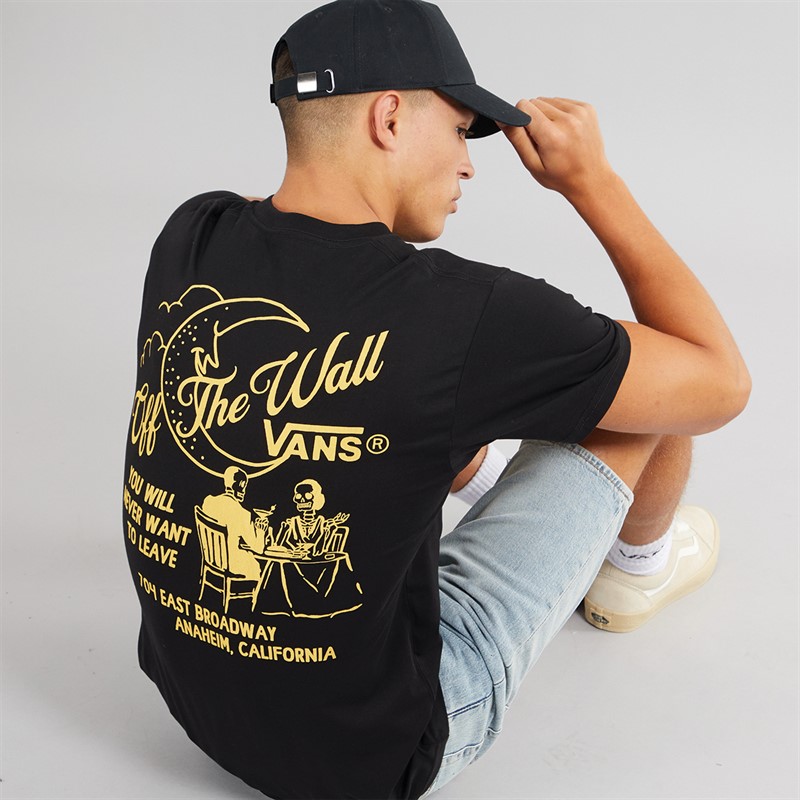 Vans Mens Fine Dining Graphic Back T-Shirt Black