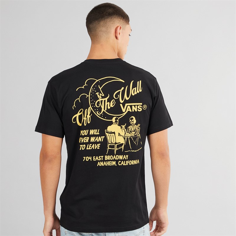 Vans Mens Fine Dining Graphic Back T-Shirt Black