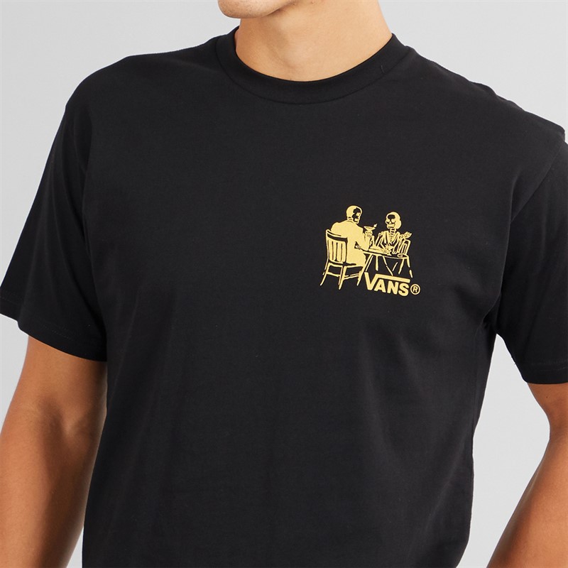 Vans Mens Fine Dining Graphic Back T-Shirt Black