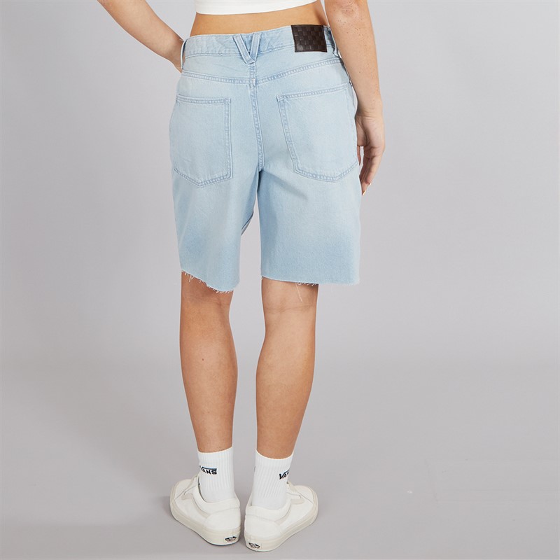 Vans Womens Sirelle Cut-Off Denim Shorts Light Stonewash