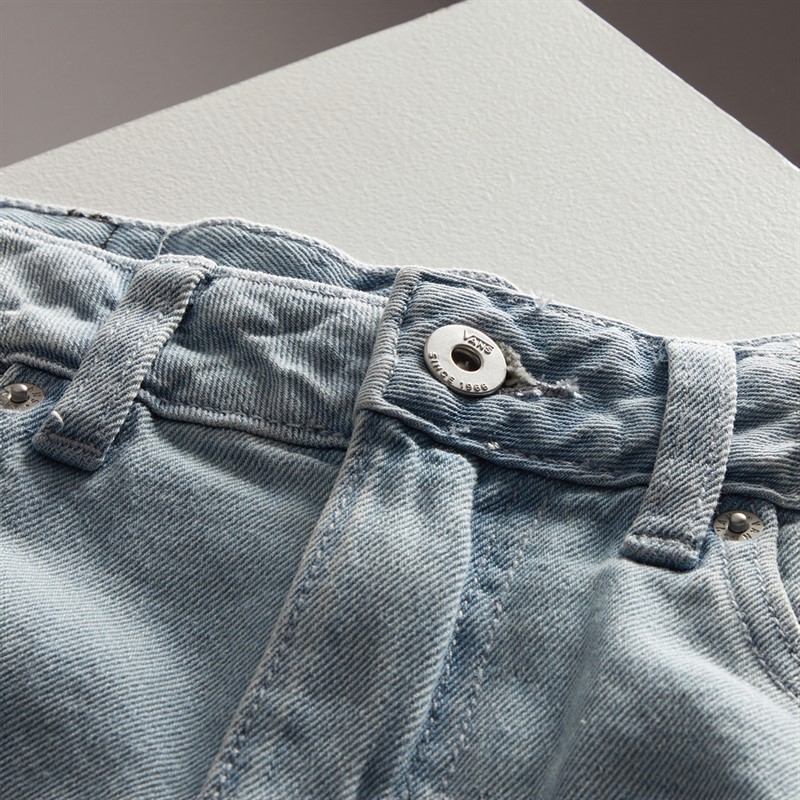 Vans Womens Sirelle Cut-Off Denim Shorts Light Stonewash