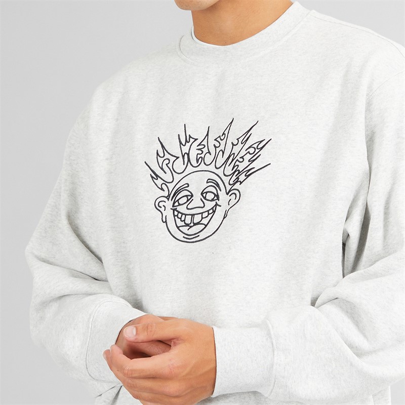 Vans Mens Skate Smile Spike Sweatshirt Ash Heather