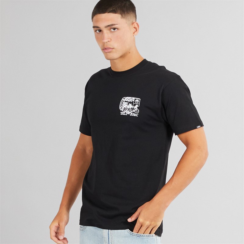 Vans Mens Next Stop Graphic Back T-Shirt Black