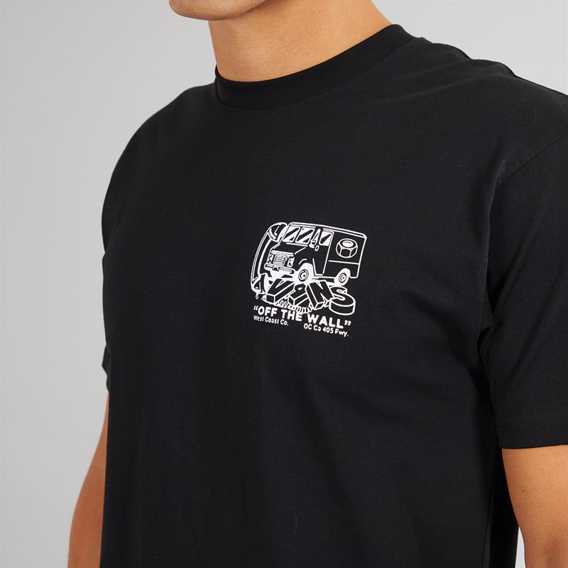 Vans Mens Next Stop Graphic Back T-Shirt Black