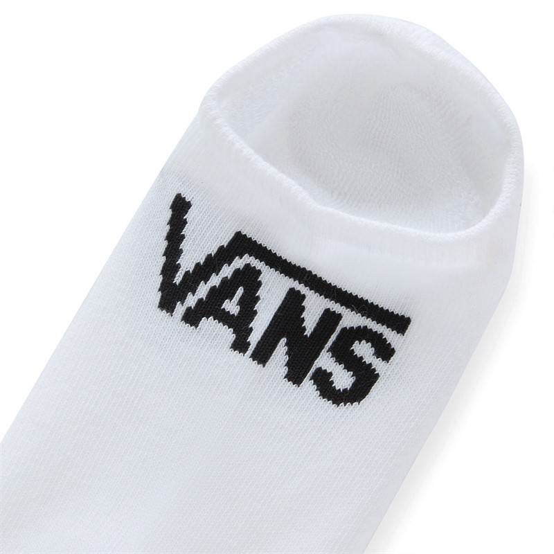 Vans Kids Classic Kick Three Pack No Show Socks White