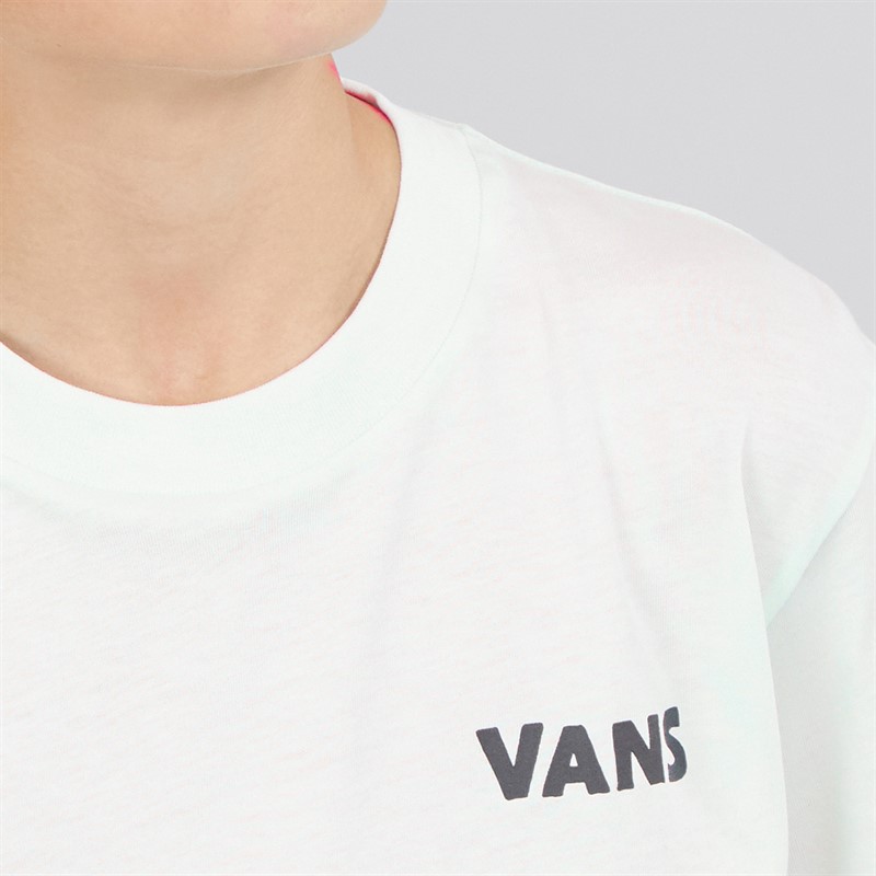 Vans Junior Boys Headwaves Graphic Back T-Shirt Hint Of Mint