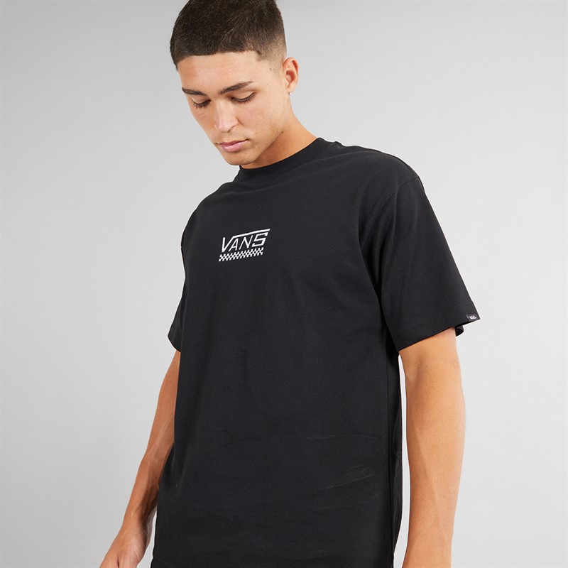 Vans Mens V Check Loose Fit Graphic T-Shirt Black - Size M