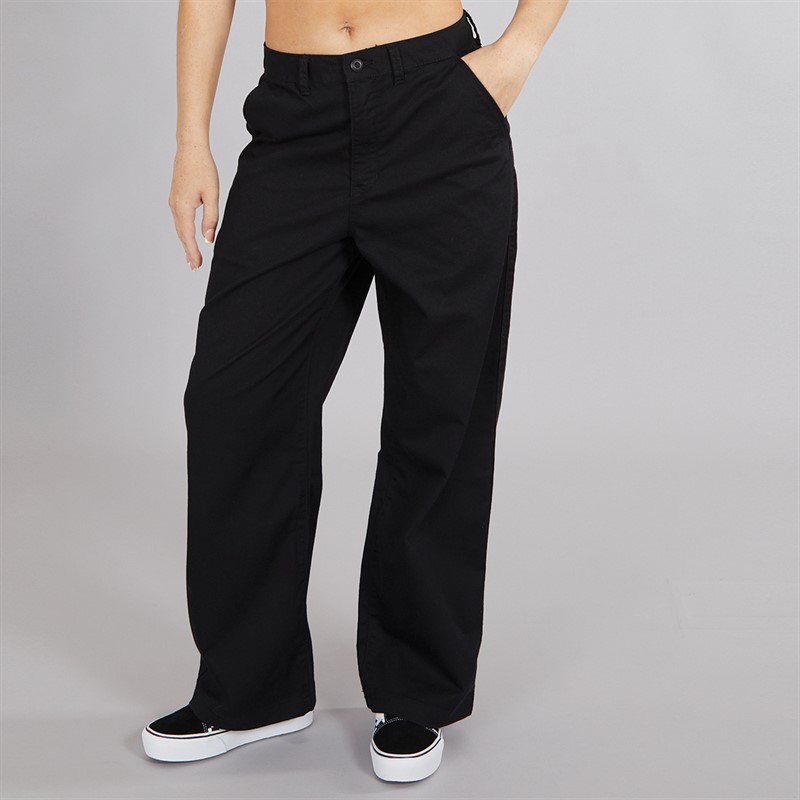Vans Womens Palmer Wide Leg Chino Pants Black - Size 24