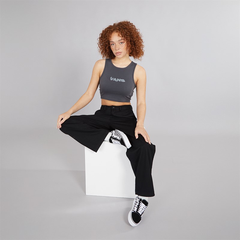 Vans Womens Palmer Wide Leg Chino Pants Black