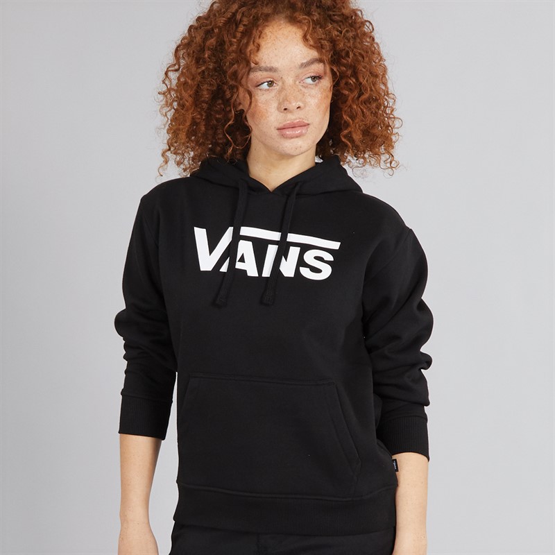 Vans Womens Classic V Boyfriend Fit Hoodie Black - Size XS